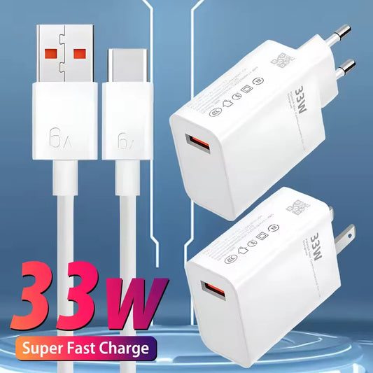 33W USB-C Fast Charger QC3.0 – iPhone Samsung Xiaomi Huawei USB Fast Charger Peaceful Pleasures Health and Wellness