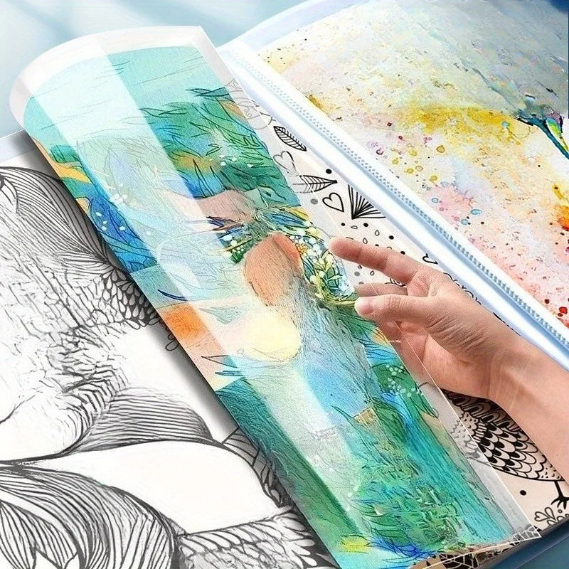 A3 Art Portfolio Book 60 Pockets 120-Page with Handle