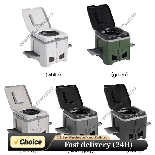 Portable Folding Toilet for Camping Car Outdoor Travel Emergency Commode Potty 150kg Load Capacity for Hiking Long Trip Peaceful Pleasures Health and Wellness