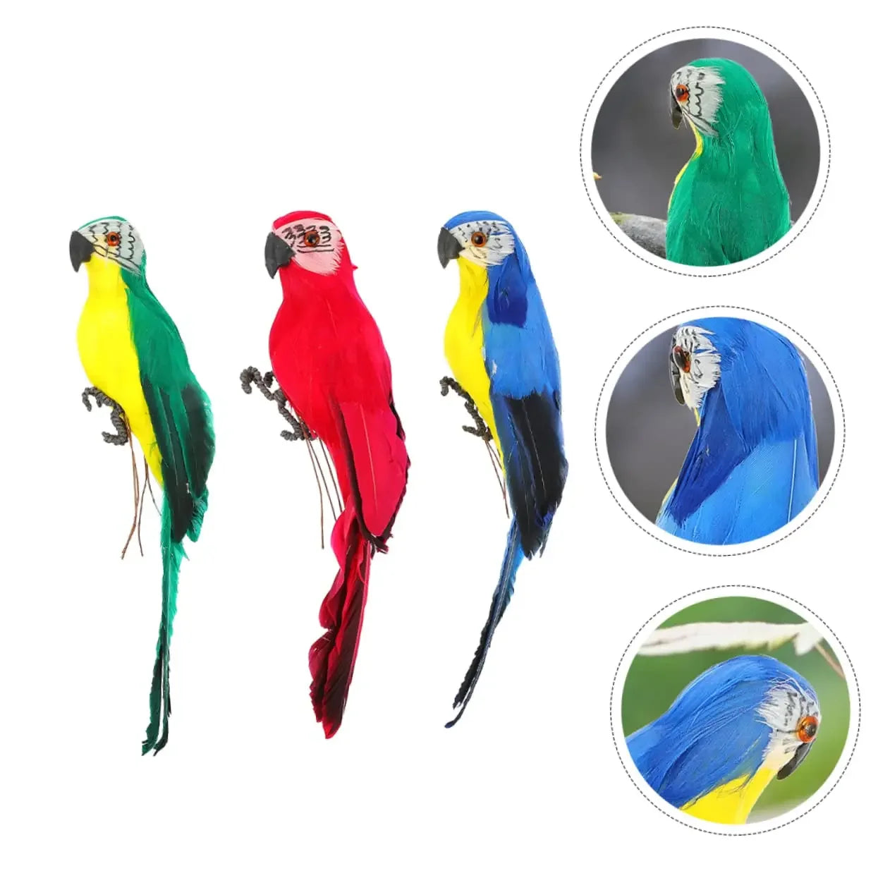 25/35cm Creative Handmade Simulation Parrot Animal Bird Garden Props Decoration Miniature Feather Lawn Doll Ornaments Peaceful Pleasures Health and Wellness