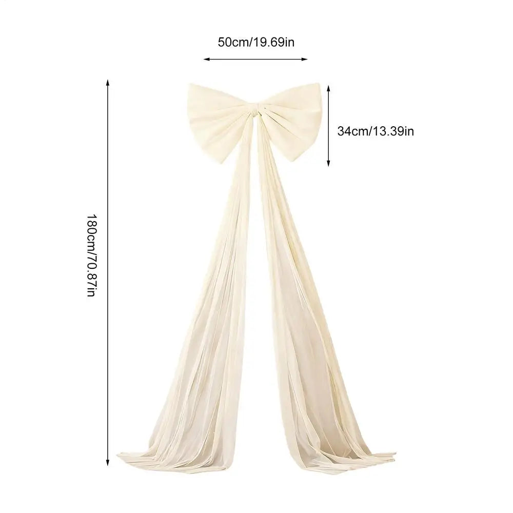 Large Velvet Christmas Tree Bow – 20x71 Inch Oversized Decor