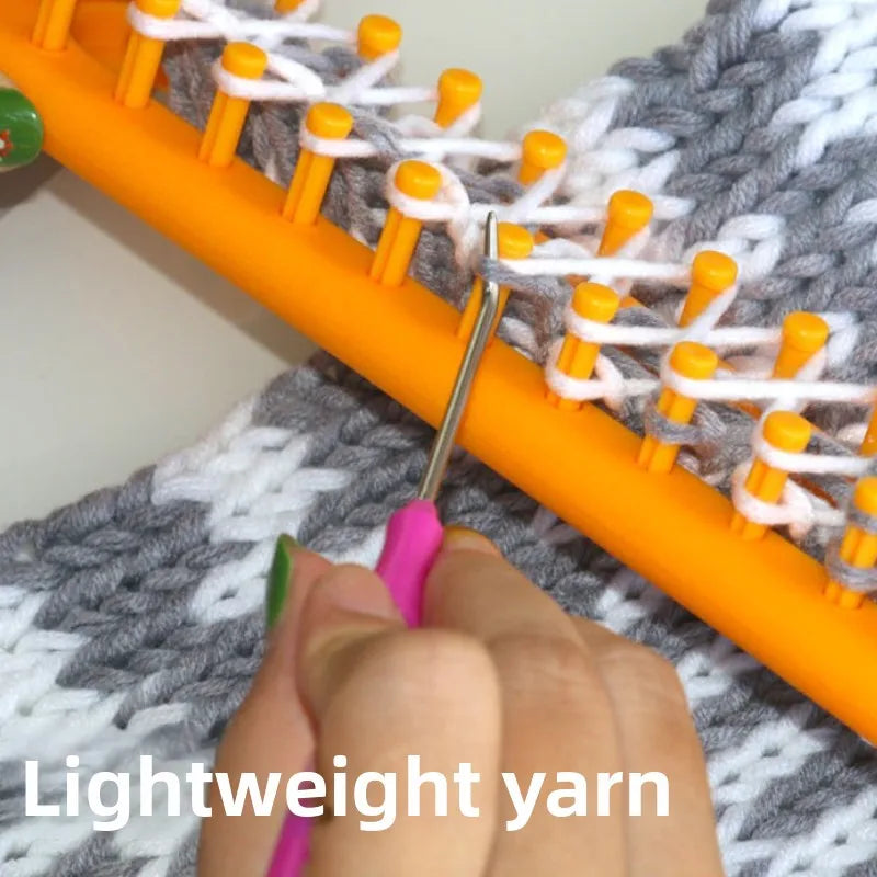 DIY Plastic Weaving Loom Knitting Kit Durable Portable Handmade Craft Rectangle Wool Knitter DIY DIY Machine Sewing Tools Loom Peaceful Pleasures Health and Wellness