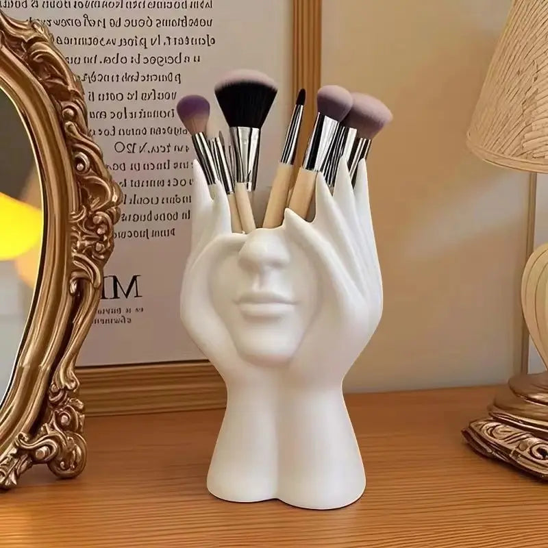 New Creative Human Body Art Styling Office Supplies Desktop Multifunctional Storage Pen Holder Makeup Brush Holder Decoration li Peaceful Pleasures Health and Wellness