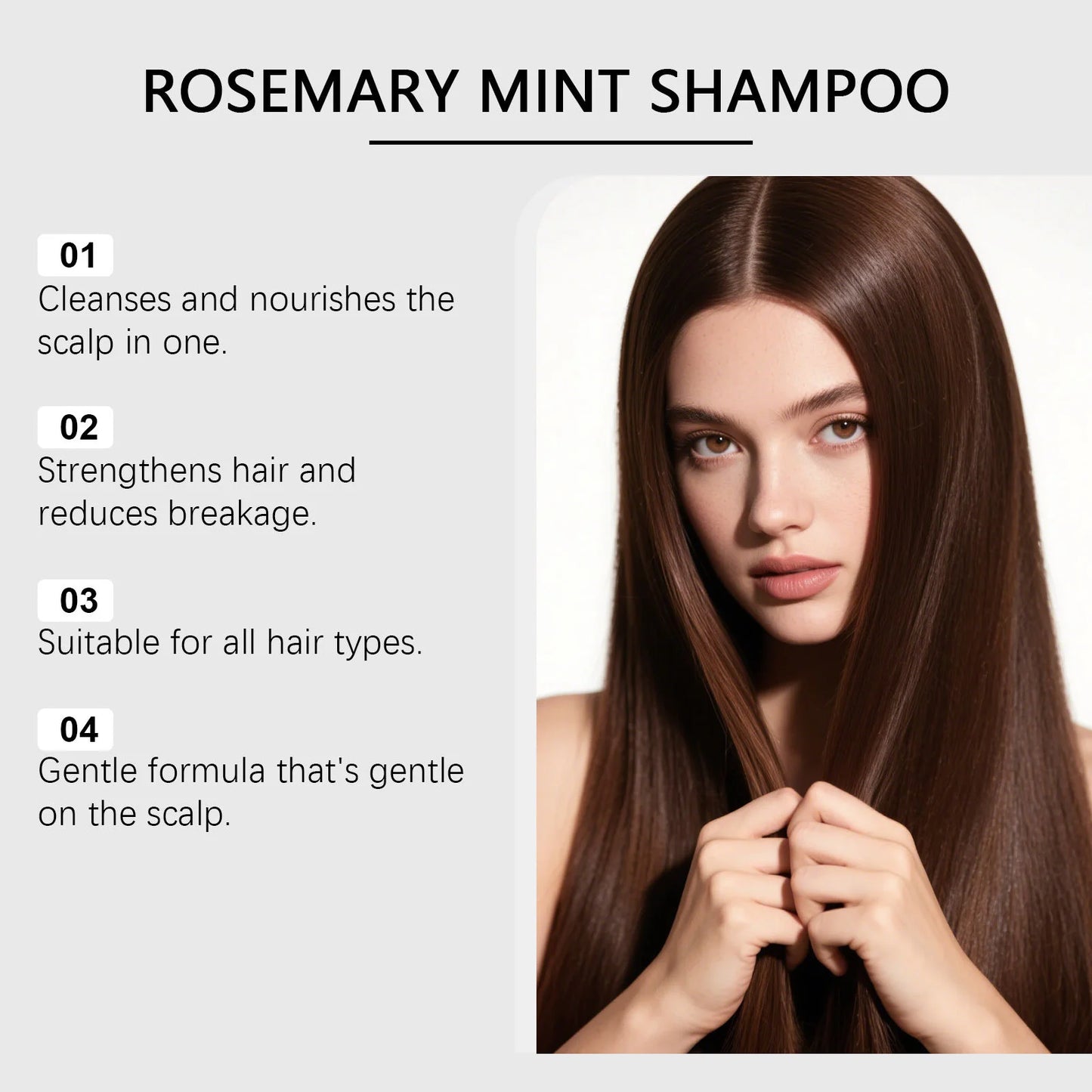 Rosemary Mint Shampoo Conditioner Anti-Hair Loss Hair Growth Scalp Cleansing Oil Control Anti Dandruff Nourishing Hair Shampoo Peaceful Pleasures Health and Wellness
