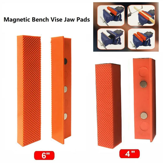 Magnetic Rubber Vise Jaw Pads 4/5/6 Inch – Bench Vice Protectors Vise Jaw Pads Oasis Select