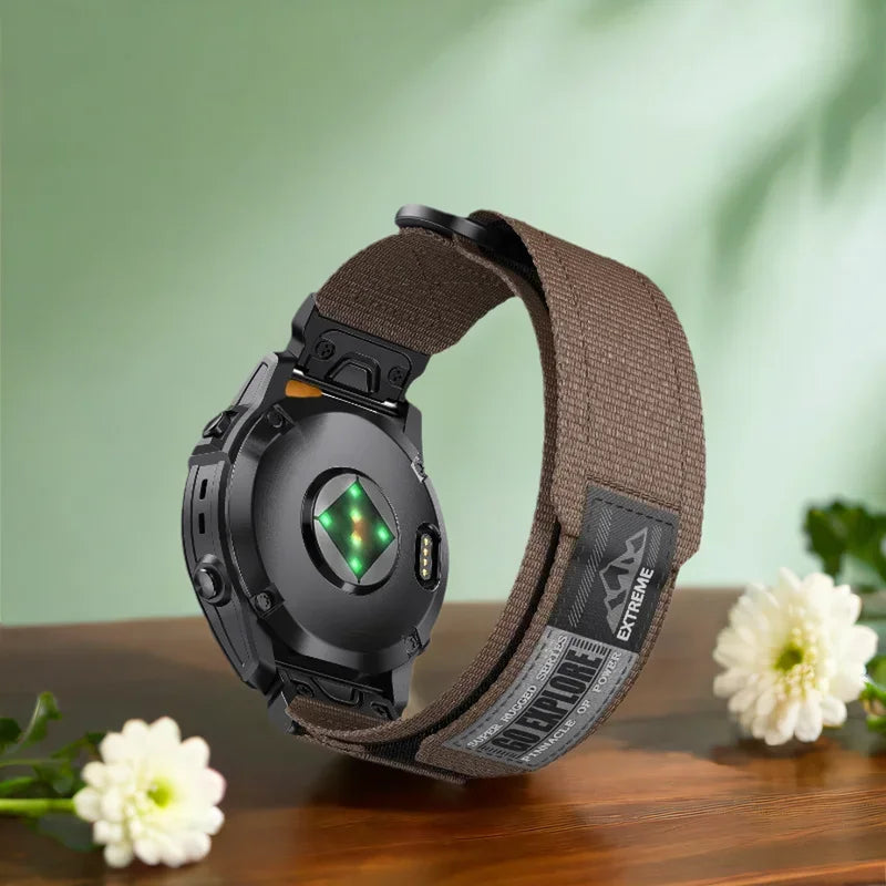 22mm 26mm QuickFit Nylon Watch Band for Garmin Fenix 7 6 5X