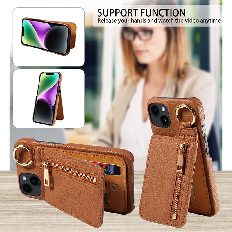 Case for iphone 17 pro max leather case for iphone 15 pro max with pocket for iphone wallet magsafe Phone case card storage Peaceful Pleasures Health and Wellness