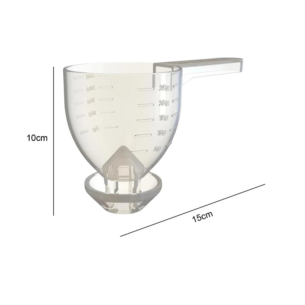Convenient Measuring Scoop Kitchen Tool Measuring Scoop New portable leak proof measuring spoon with anti overflow function Peaceful Pleasures Health and Wellness white