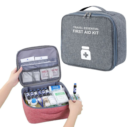 Home First Aid Kit Large Capacity Empty Medicine Storage Bag Portable Travel Medicine Box Survival Bag Emergency Bag For Car Peaceful Pleasures Health and Wellness