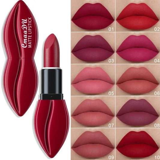 CmaaDu Matte Velvet Lipstick – Waterproof, Long-Lasting Nude & Red Matte Lipstick Oasis Select