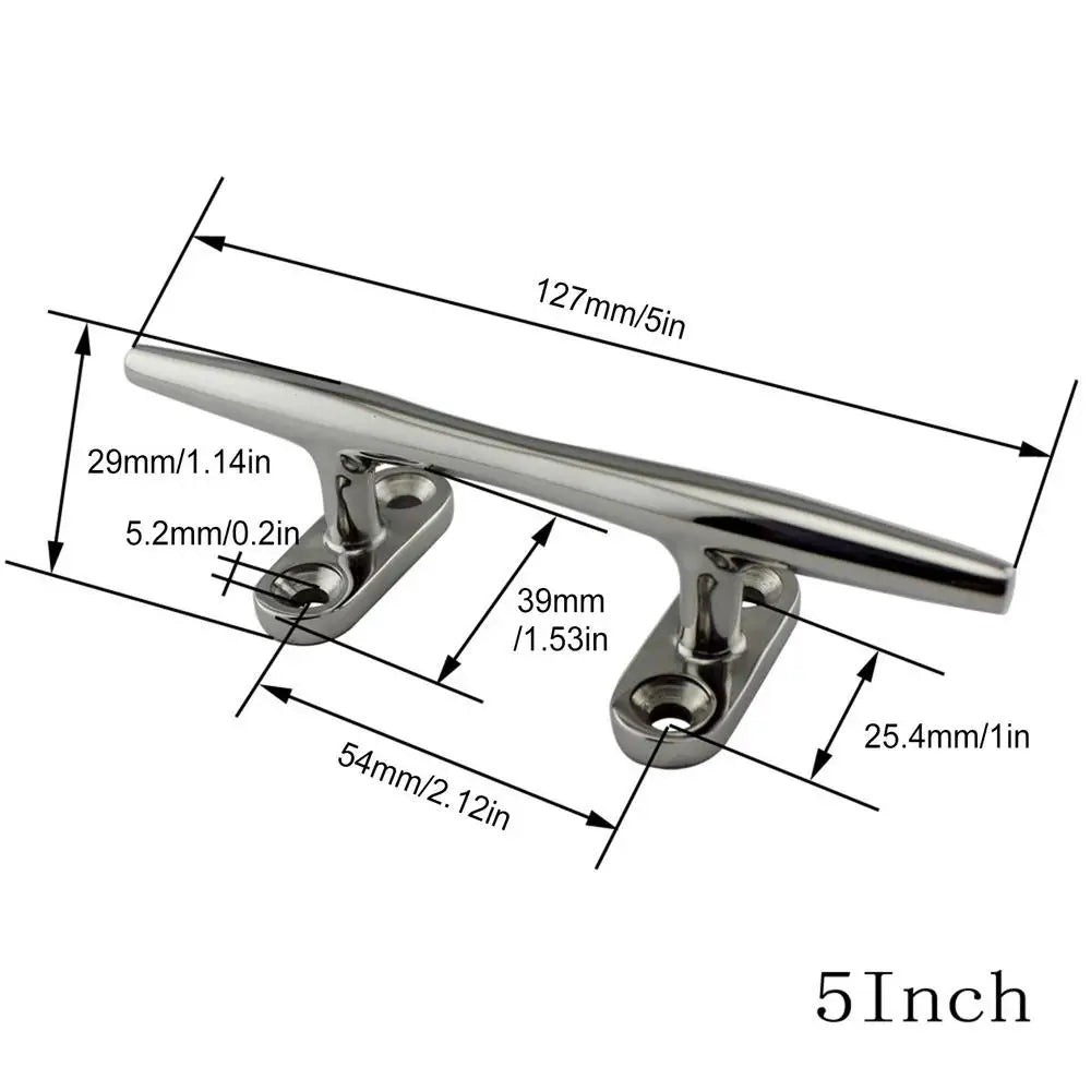 316 Stainless Steel Boat Cleat – Open Base Marine Rope Cleat