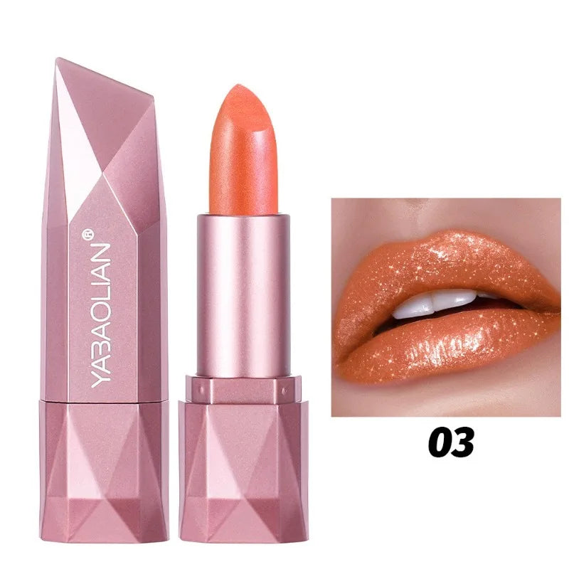 Diamond Shine Pearlescent Glitter Lipstick – High Gloss & Hydrating