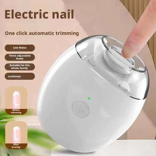 2 IN 1 Electric Nail Clipper with LED Light for All Ages Peaceful Pleasures Health and Wellness