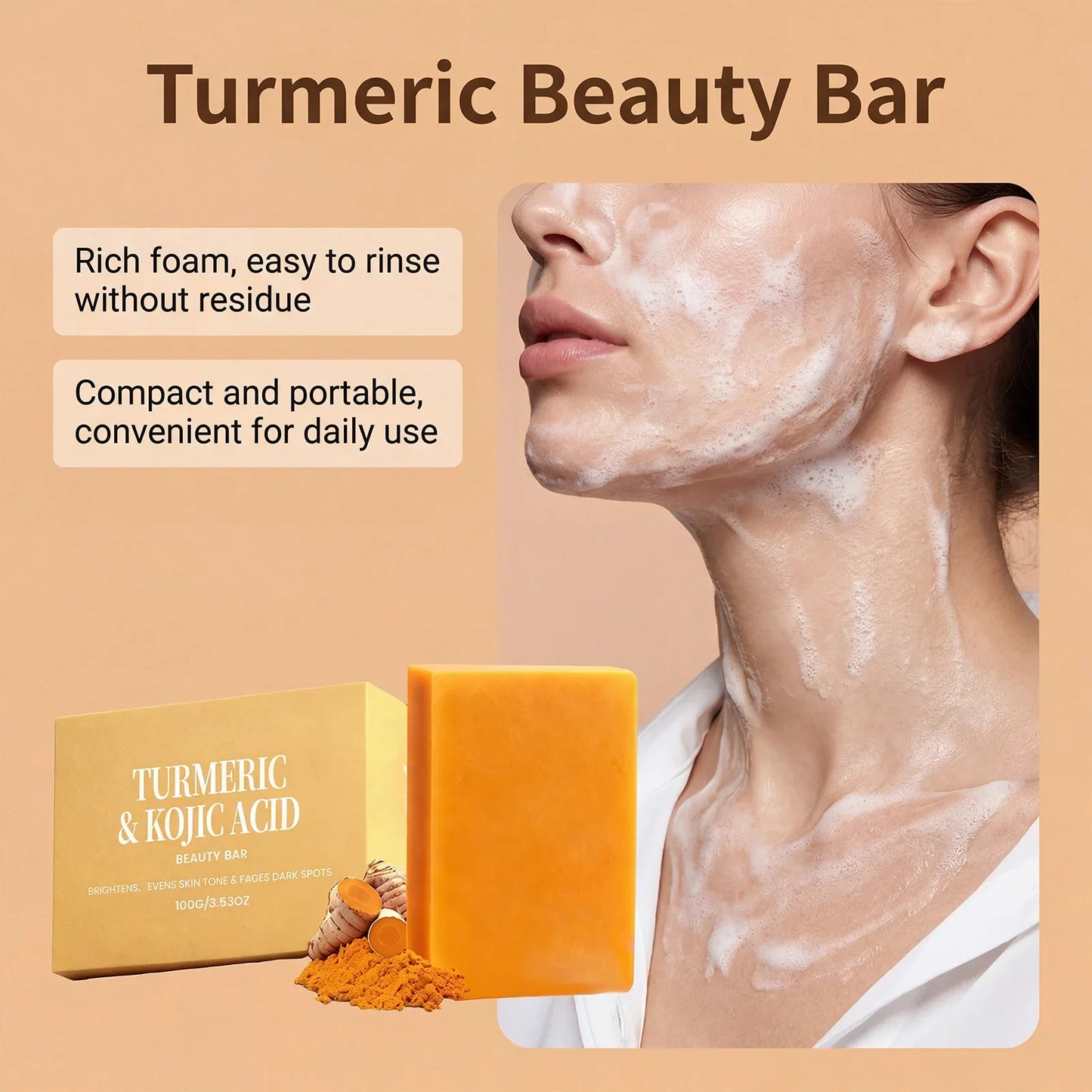 Turmeric Brightening Bath Soap – Moisturizing & Radiant Skin