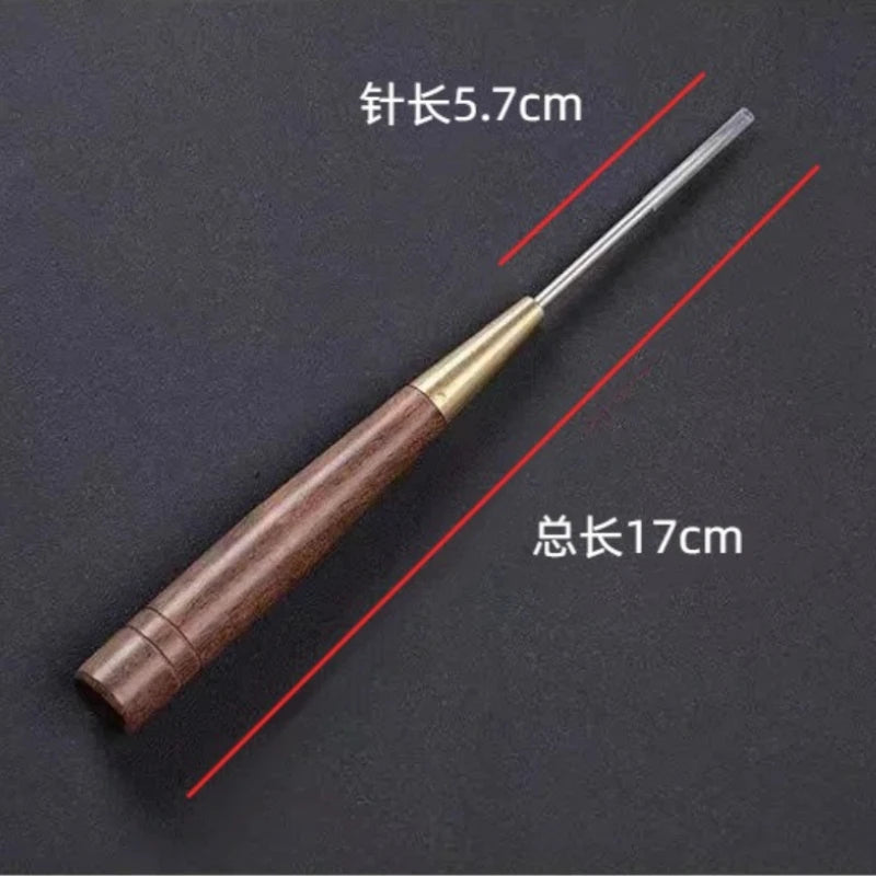 Sandalwood single handle pointed tea needle tea knife long taper Pu'er tea knife tea needle DIY long handle Pu'er tea tea set Peaceful Pleasures Health and Wellness