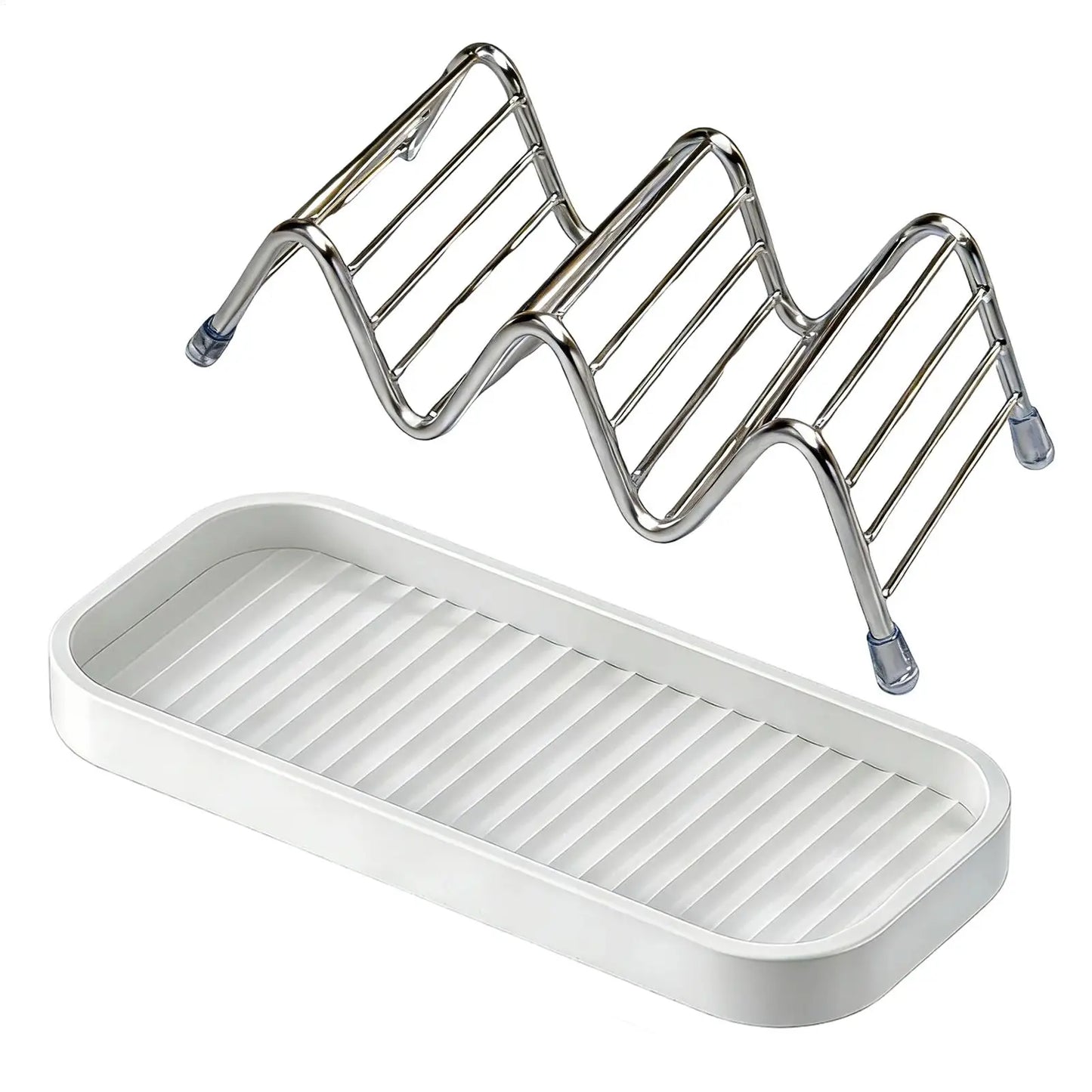 Stainless Steel Soap Dish with Draining Tray | Bathroom Rack