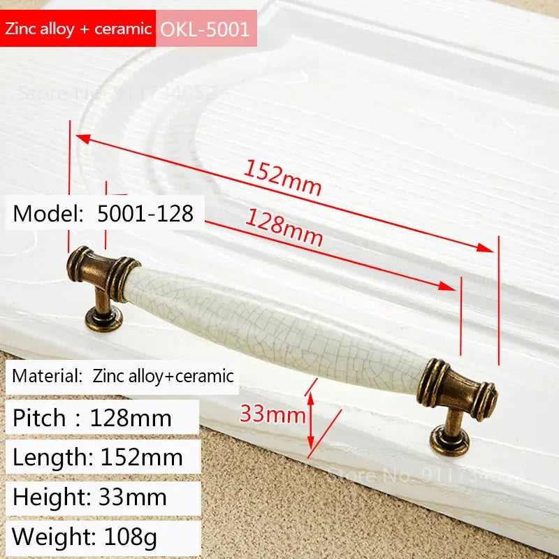 Retro European Bronze Cabinet Drawer Handles & Knobs | Zinc Alloy