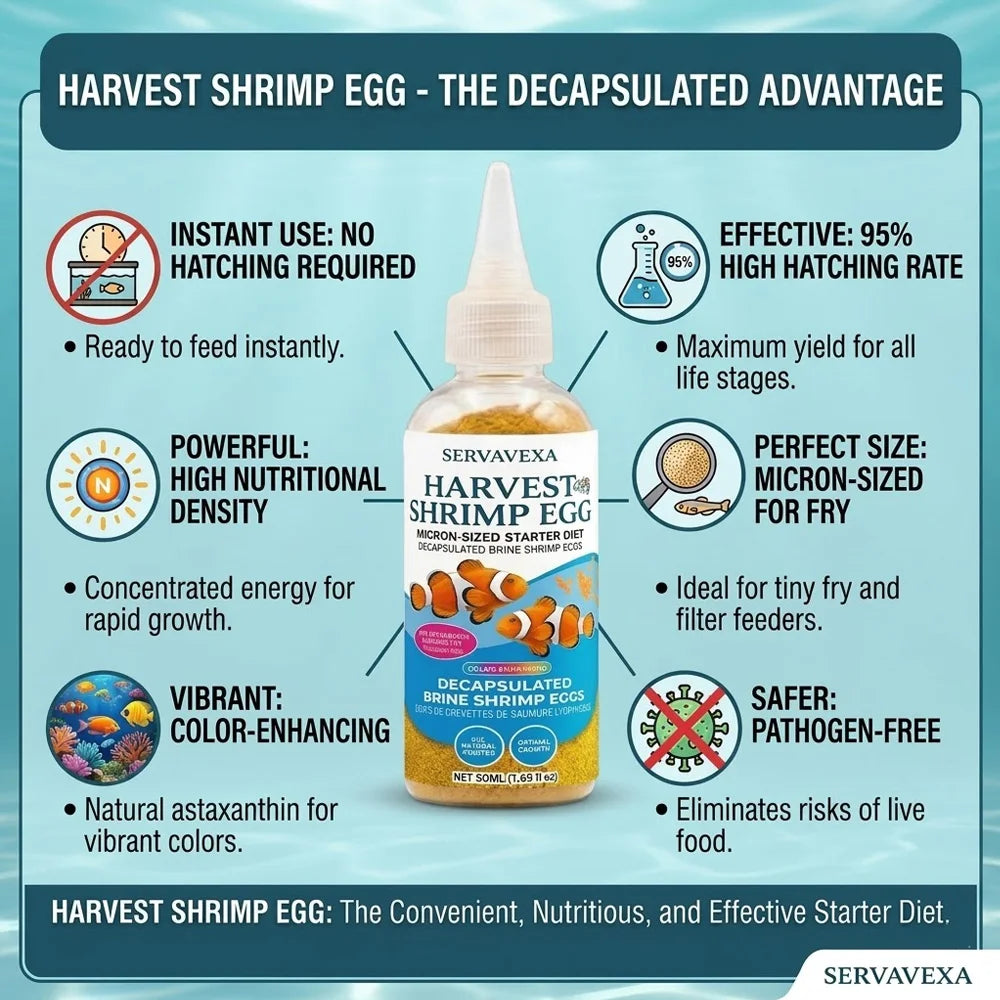 Color Enhancing Fish Food Brine Shrimp Egg Shell-free Nutritious Feed for Fancy Guppy Goldfish Fry Baby Fish Daily Health Diet Peaceful Pleasures Health and Wellness