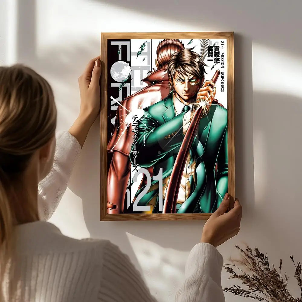 Terra Formars Anime Poster – HD Waterproof Self-Adhesive Wall Art Anime Wall Poster Peaceful Pleasures Health and Wellness White2 15X20cmNoframe