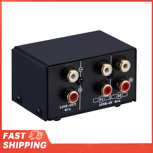LYNEPAUAIO Audio Switcher 2 in1 Out 1 in2 B Switch Stereo Splitter Peaceful Pleasures Health and Wellness