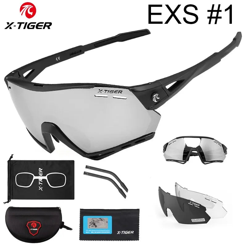 X-TIGER Photochromic Cycling Sunglasses Polarized UV400