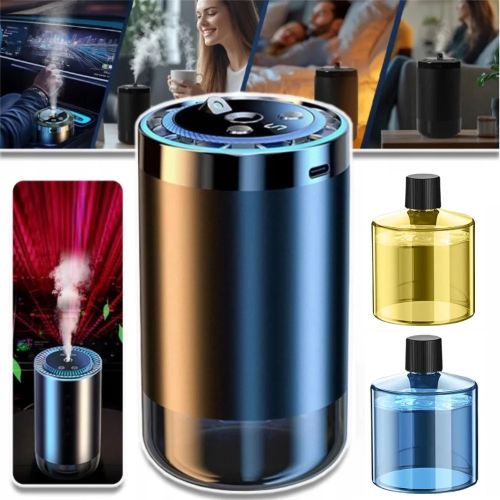 Multi-mode Adjustment Intelligent Car Aromatherapy Machine Starry Sky Projection Nano-atomization Remove Odor Cologne Humidifier Peaceful Pleasures Health and Wellness