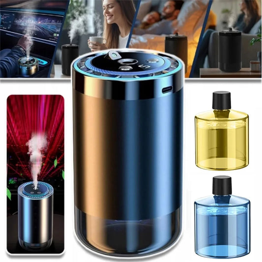 Multi-mode Adjustment Intelligent Car Aromatherapy Machine Starry Sky Projection Nano-atomization Remove Odor Cologne Humidifier Peaceful Pleasures Health and Wellness