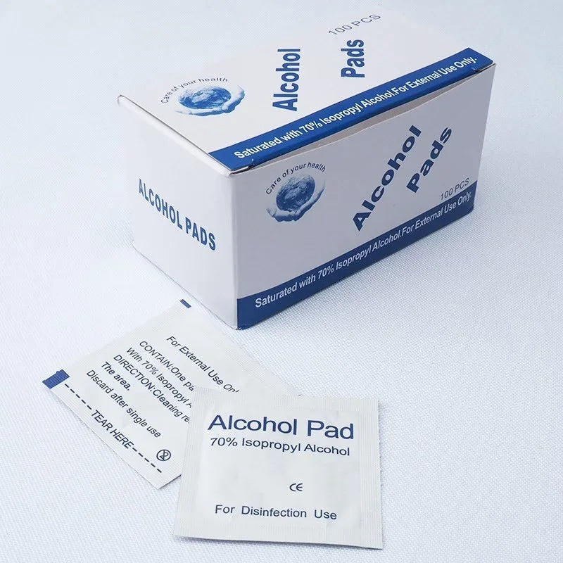 100pcs 70% Isopropyl Alcohol Prep Pads | Disinfectant Swabs