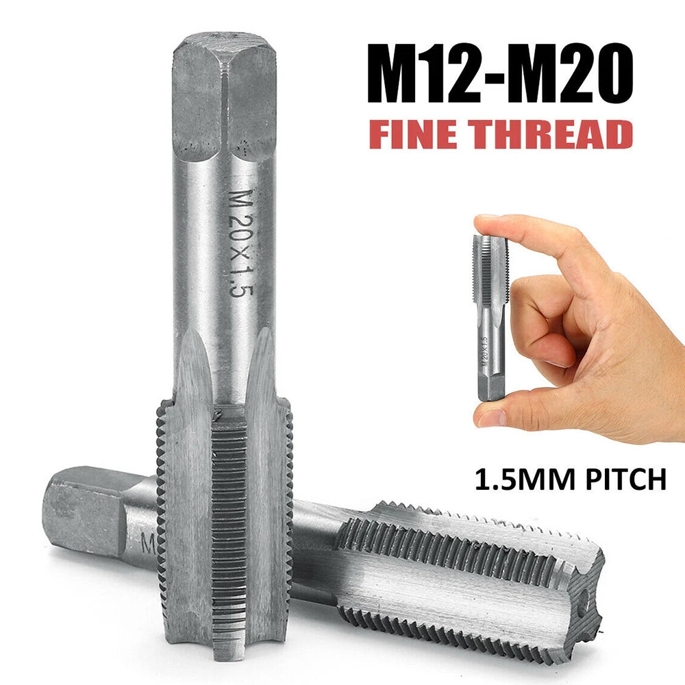 Right Screw Taps Straight Fluted Fine Thread Metric Hand Tap Drill