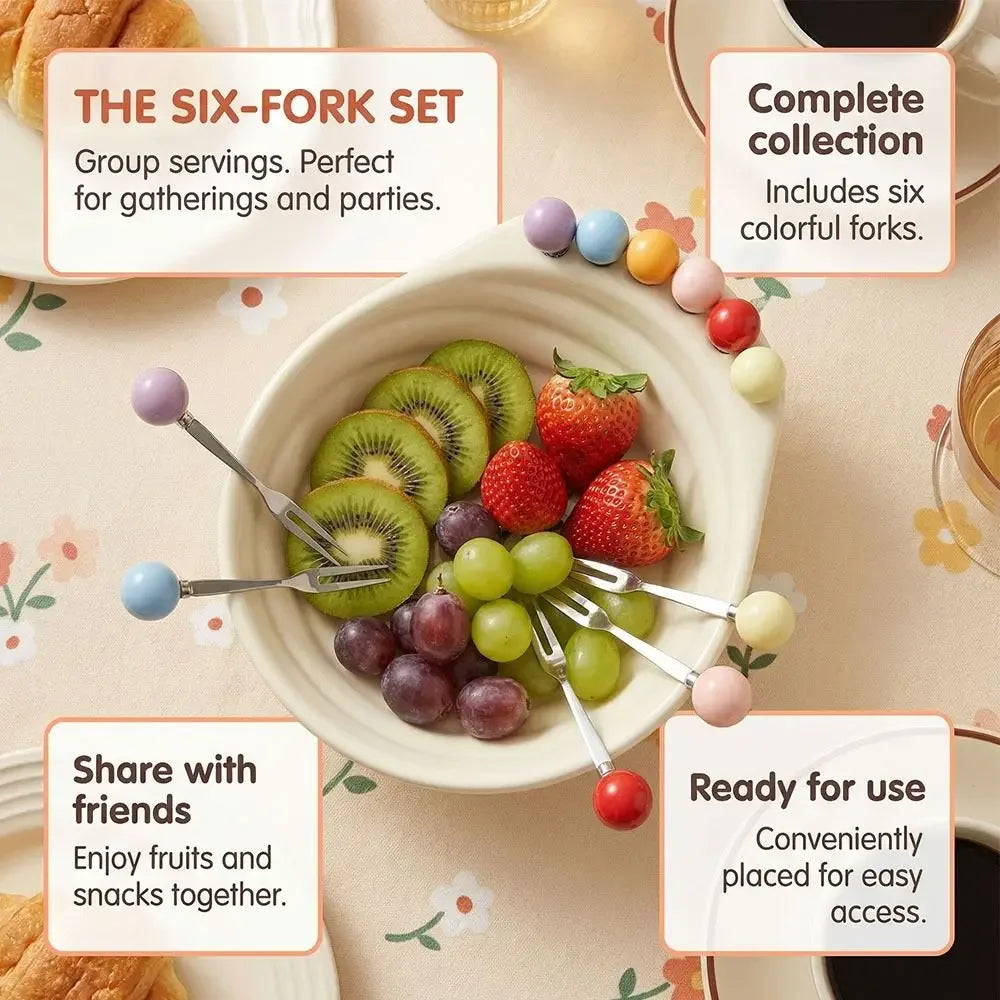 Decoration Fruit Bowl with Fork Large Capacity Geometric Pattern Fruit Serving Plate With Fruit Fork ABS Snack Plate Peaceful Pleasures Health and Wellness