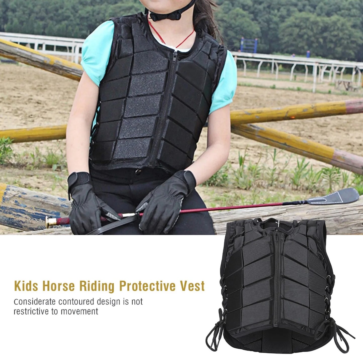 Kids Riding Vest Comfortable Horse Protective Waistcoat Shock