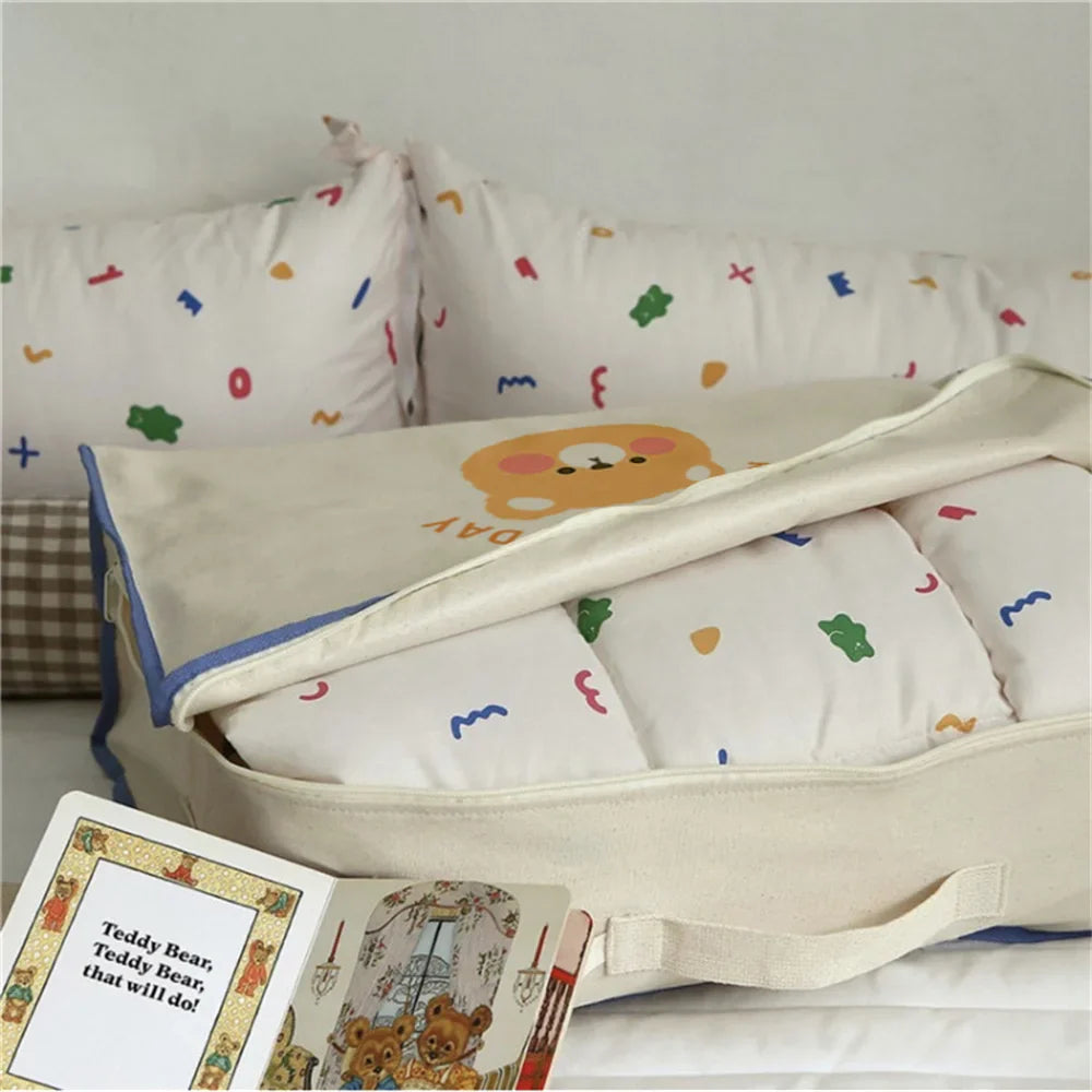Kids Quilt & Clothing Storage Bag – Portable Organizer Tote