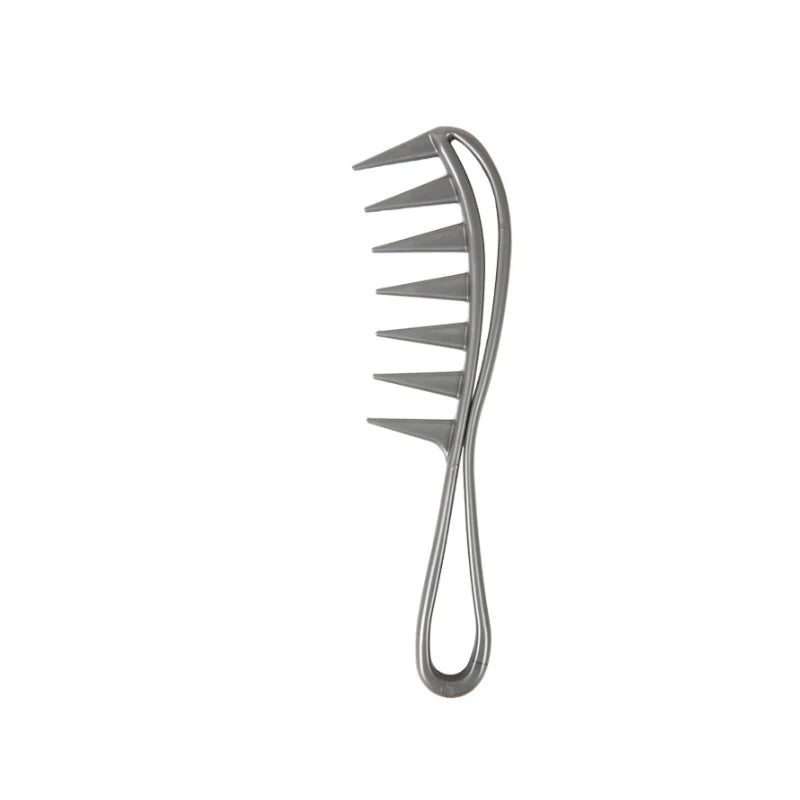 Wide Tooth Anti-Static Detangling Comb for Curly Hair Hair Detangling Comb Peaceful Pleasures Health and Wellness Gray
