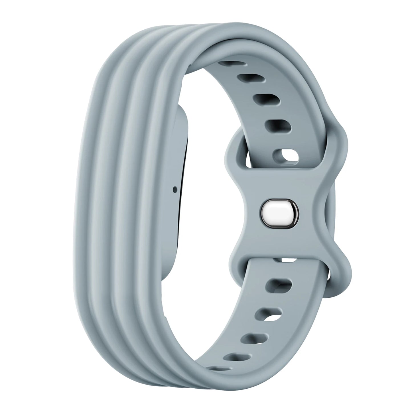 Silicone Sport Band For Google Fitbit Air Portable Fitness Tracker Band Adjustable Buckle Replacement Straps for Everyday Wear Peaceful Pleasures Health and Wellness Grey large 283mm