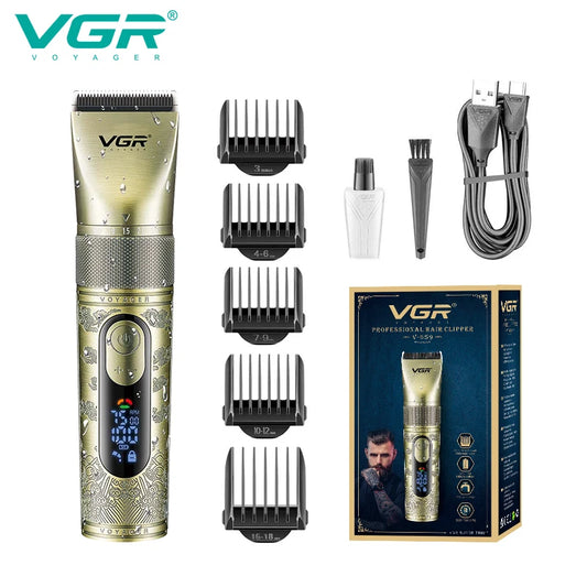 VGR V-659 Professional Metal Hair Clipper & Trimmer Set Electric Hair Clipper Peaceful Pleasures Health and Wellness V-659