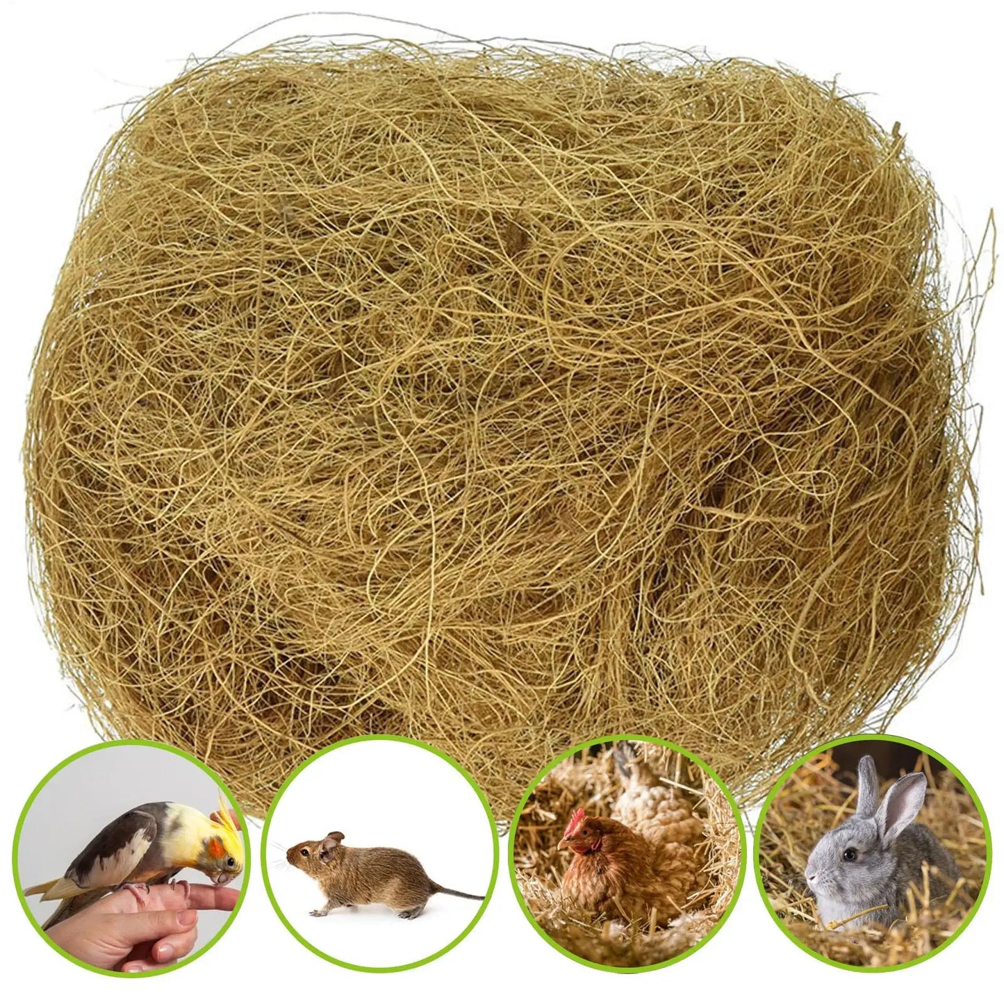 Natural Coconut Coir Fiber 100g | Pet Bedding & Plant Mulch
