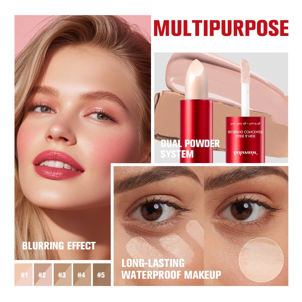 2-in-1 Blurring Concealer – Full Coverage, Waterproof, Lightweight