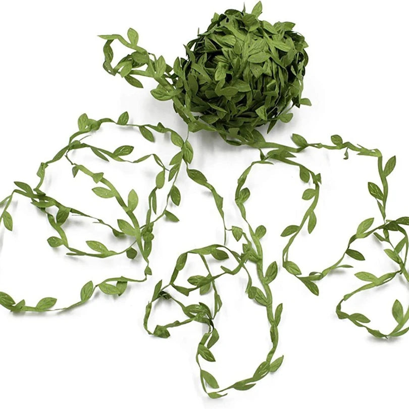 100m Artificial Vine Rope Small Leaf – Wedding & Garden Decor