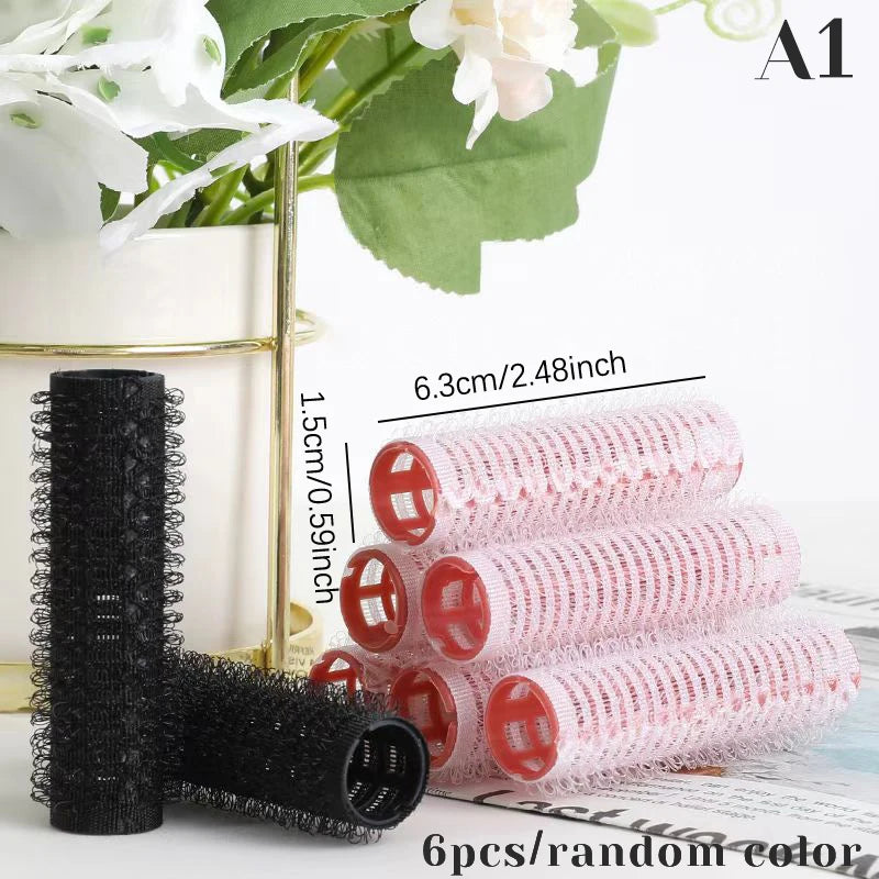 6-Piece Self Grip Heatless Hair Roller Set – Multi-Size Curlers