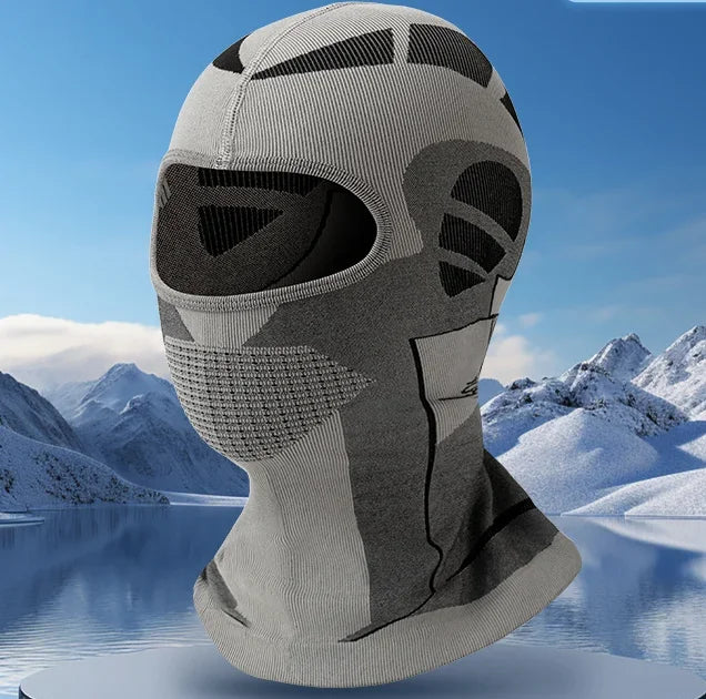 Men Women Cold-Proof Thermal Scarf Winter Ski Hat Balaclava Full Face Mask Ski Cycling Hunting Head Neck Cover Helmet Liner Cap Peaceful Pleasures Health and Wellness gray 25-38cm