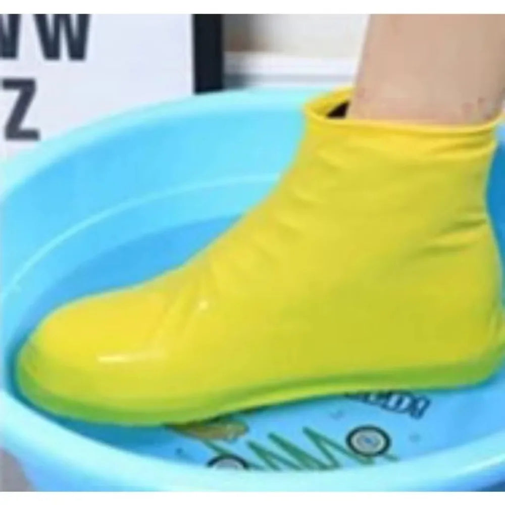 1 Pair Silicone WaterProof Shoe Covers Lip-resistant Rubber Rain Boot Rain Gear Overshoes Accessories for Outdoor Rainy Day Peaceful Pleasures Health and Wellness