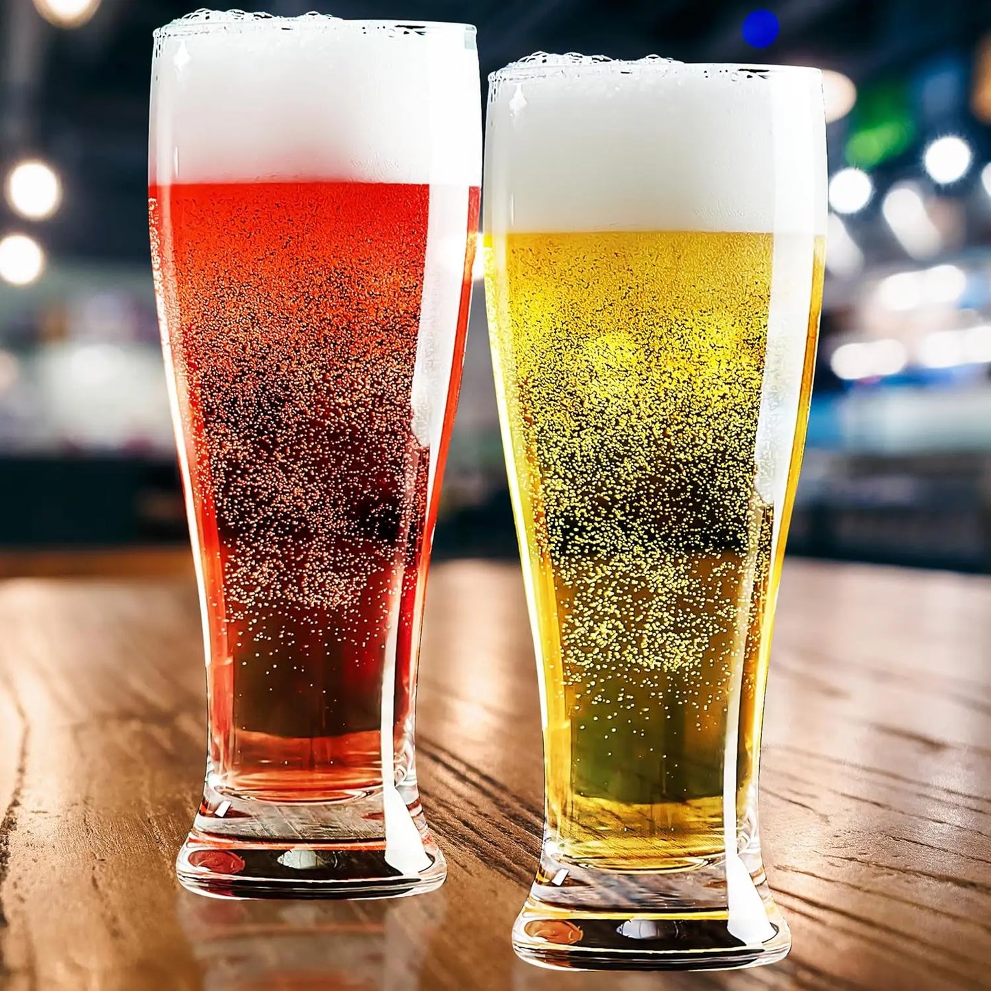 1/2/4/6PCS Free BPA Plastic Beer Pilson Glass 450ml Pint Glasses Tall Beer Cups Drinking Glasses for Cold Beverages or Party Peaceful Pleasures Health and Wellness