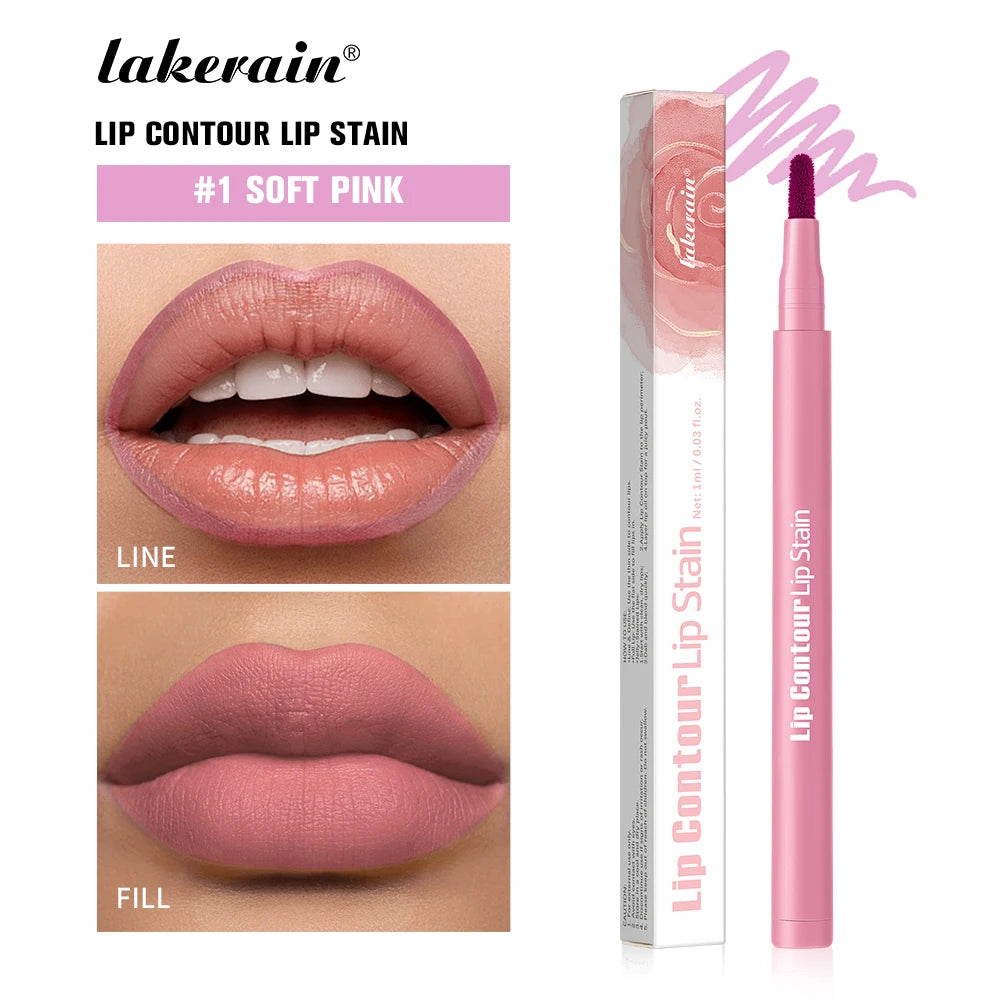 2-in-1 Dual-Tip Lip Contour Stain Pen | Smudge-Proof & Moisturizing