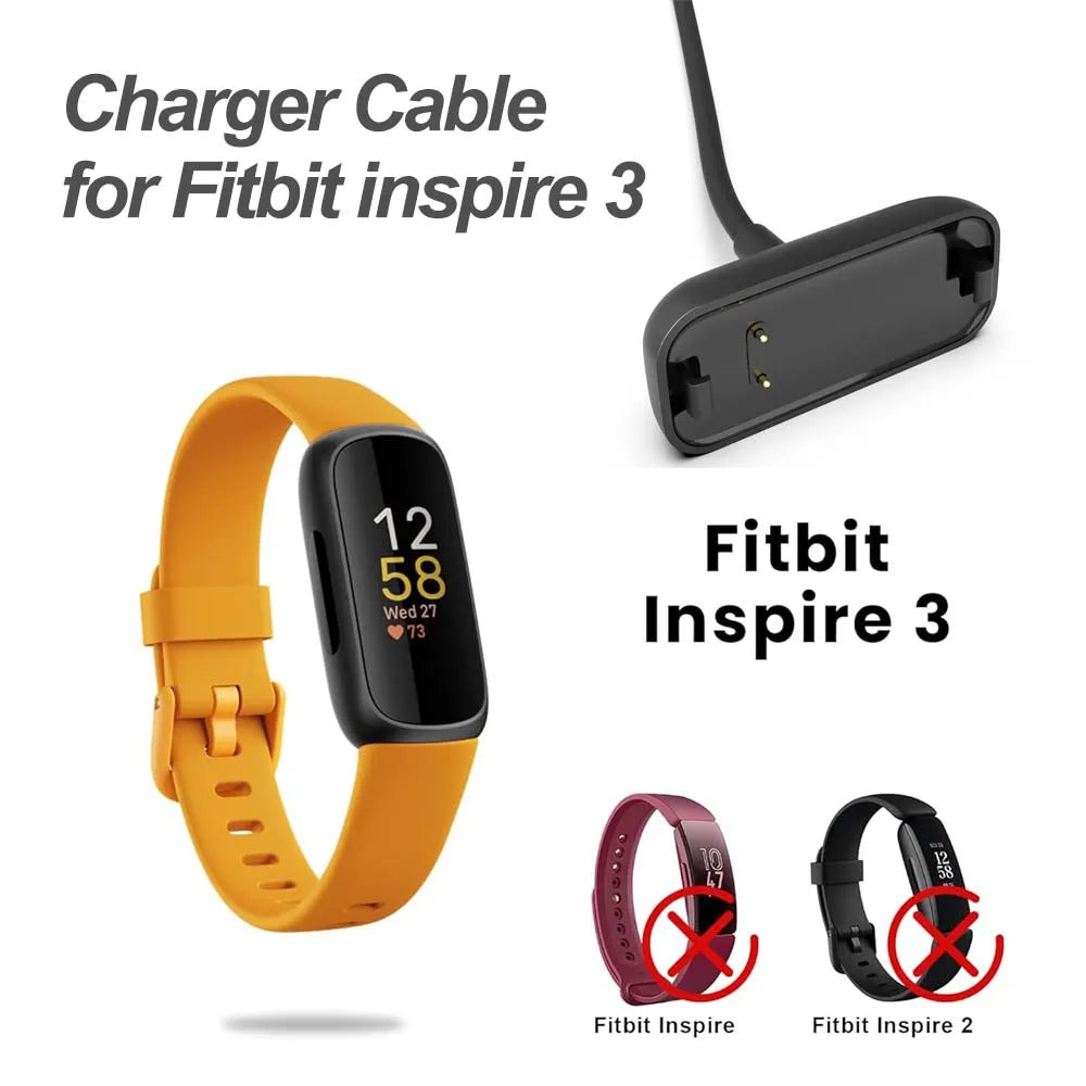 Fitbit Inspire 3 USB Charger Cable Replacement – 3.3ft