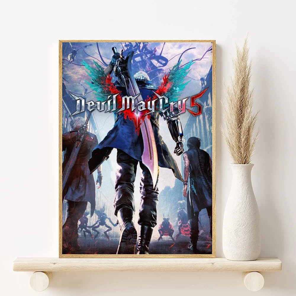 Devil May Cry Anime Poster HD Waterproof PVC Wall Art Decor Anime Wall Poster Peaceful Pleasures Health and Wellness