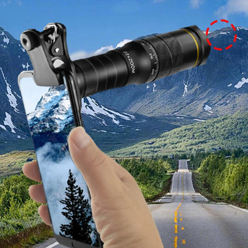 32X Telescope For Phone Mobile Photography Lens Zoom For Cell Camera For iPhone Zoom Mobile Lens Microscope For Phone Lenses Peaceful Pleasures Health and Wellness