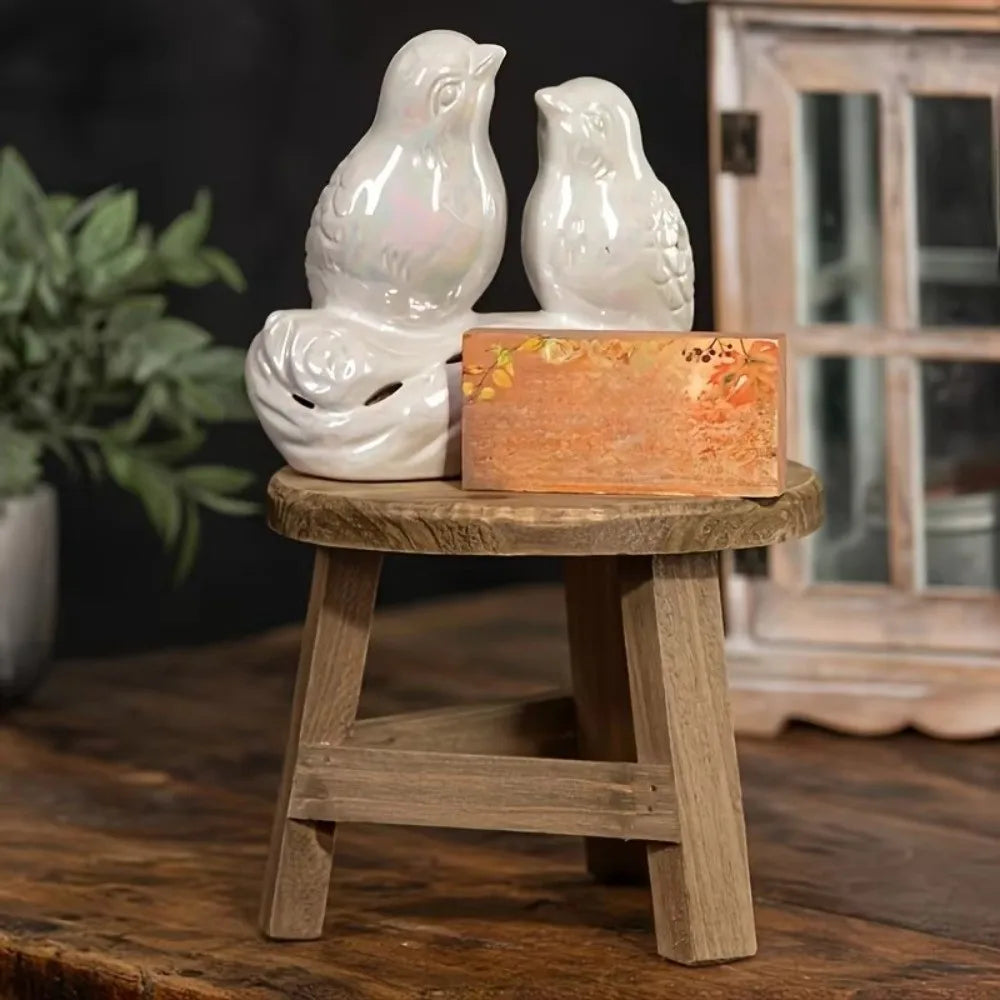 Mini Wooden Plant Stand | Bonsai & Flower Pot Display Stool