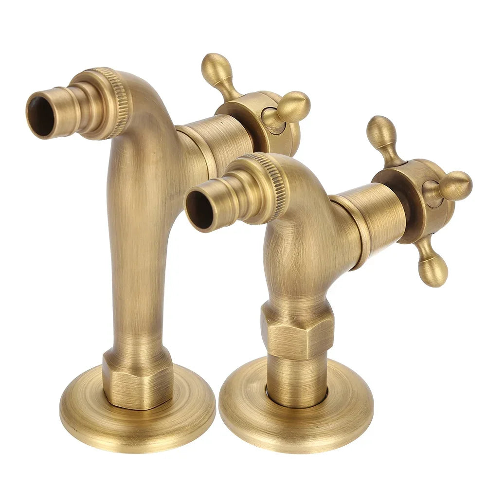 Single Handle Faucet Vintage Solid Brass Washing Machine Wall Mounted