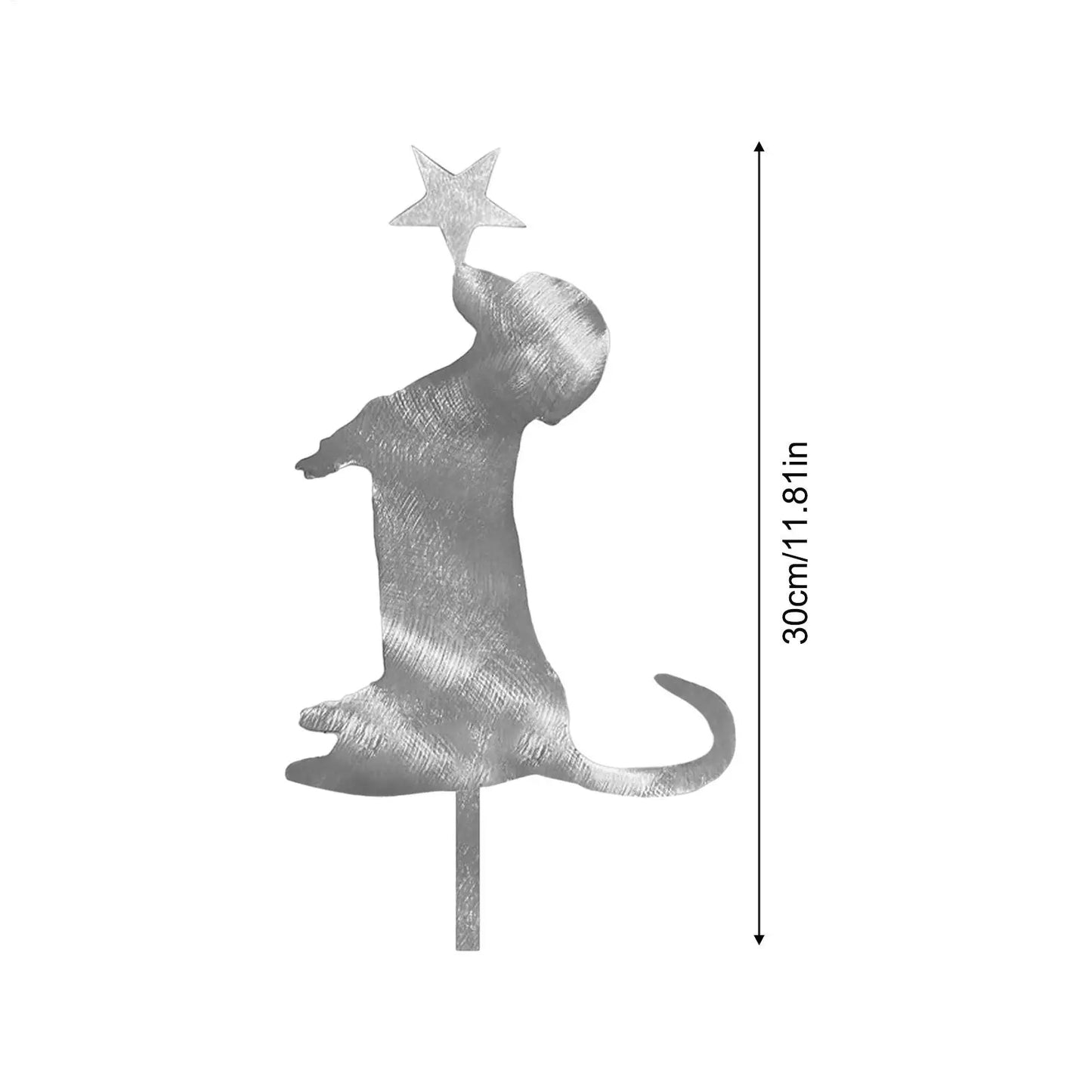 Metal Dachshund Christmas Tree Topper | Dog Holiday Decor