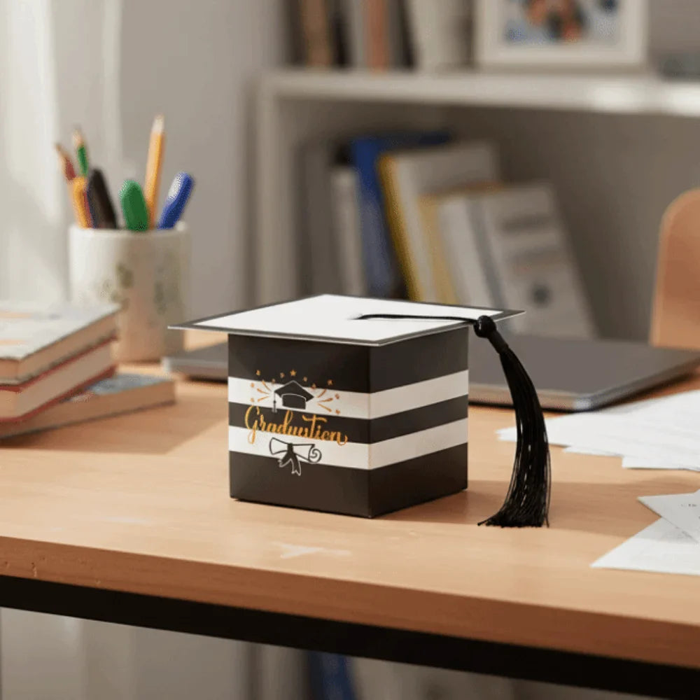 12-Pack Doctoral Hat Graduation Candy Boxes | DIY Party Favors